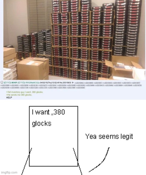 380 Glock Man | image tagged in firearms | made w/ Imgflip meme maker