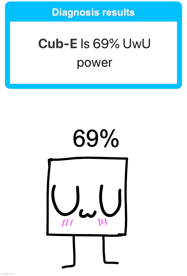 Yes i know he’s so cute but... 69%!!!???!! Damn XD | 69% | image tagged in memes,funny,cute,oc,uwu,69 | made w/ Imgflip meme maker