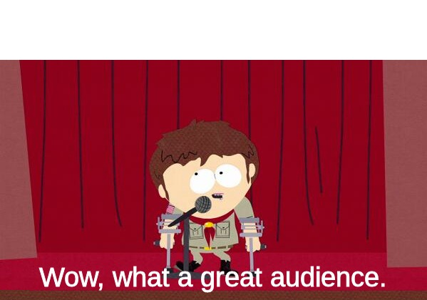 High Quality Jimmy Valmer audience Blank Meme Template