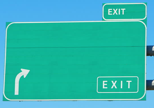 High Quality Blank Exit Sign Blank Meme Template