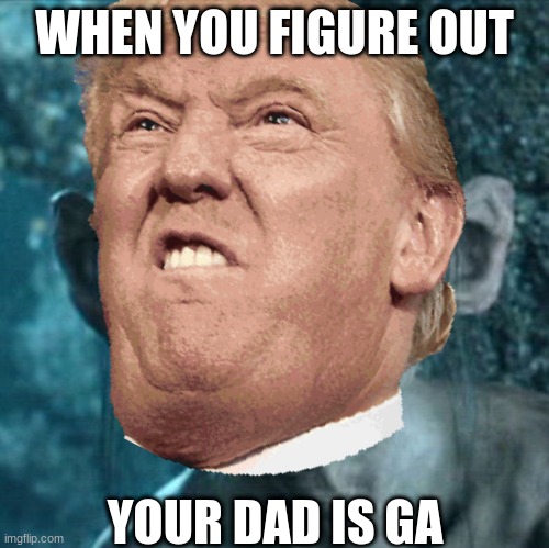 ga | WHEN YOU FIGURE OUT; YOUR DAD IS GA | image tagged in mad | made w/ Imgflip meme maker
