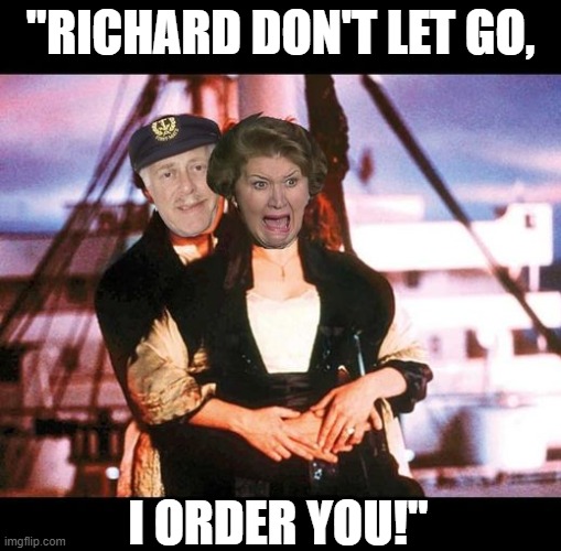 DONT LET GO! | "RICHARD DON'T LET GO, I ORDER YOU!" | image tagged in british tv,1990's | made w/ Imgflip meme maker