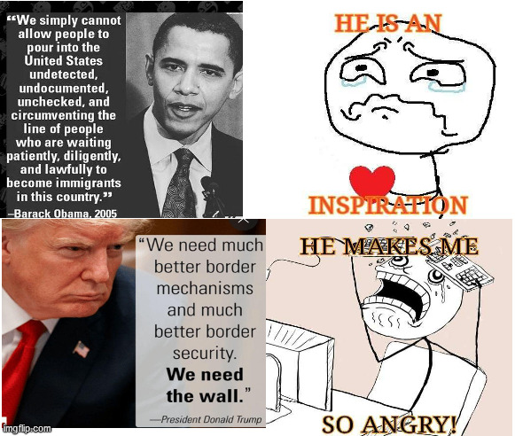 Liberal double standards | image tagged in presidents,build the wall | made w/ Imgflip meme maker