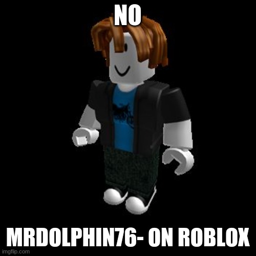 ROBLOX Meme | NO MRDOLPHIN76- ON ROBLOX | image tagged in roblox meme | made w/ Imgflip meme maker