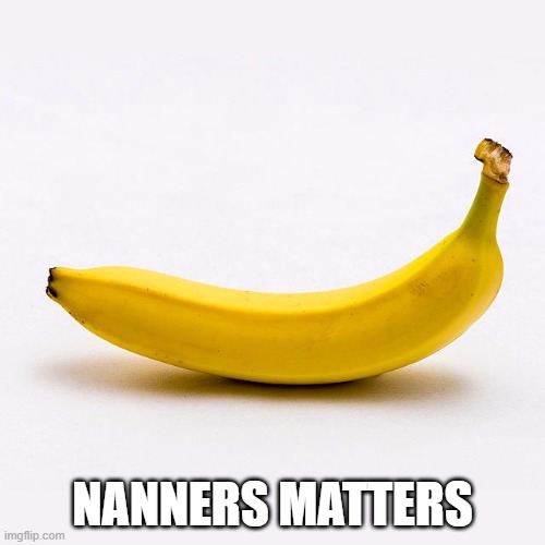nanners matters | NANNERS MATTERS | image tagged in memes,banana,bananas | made w/ Imgflip meme maker