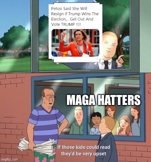 Bobby Hill Kids No Watermark | MAGA HATTERS | image tagged in bobby hill kids no watermark | made w/ Imgflip meme maker