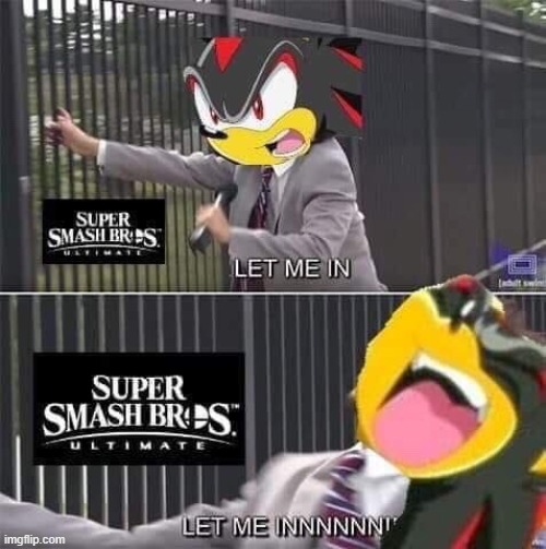let me in!!!! | image tagged in sonic,ssbu | made w/ Imgflip meme maker