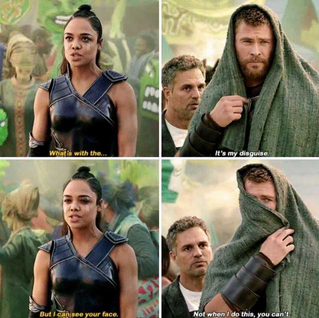 High Quality Thor hiding Blank Meme Template