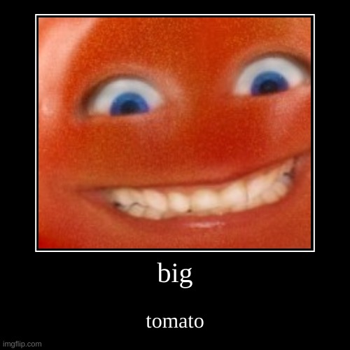 big tomato | image tagged in funny,demotivationals | made w/ Imgflip demotivational maker