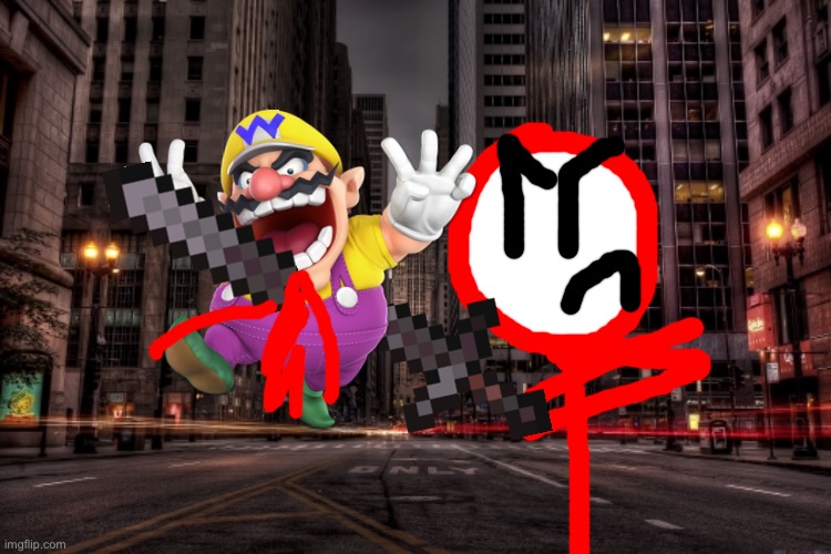 Wario dies from Stickdanny’s netherite sword after stealing Cloudy’s panties.mp3 | image tagged in wario dies,stickdanny,cloudy,wario,ocs,memes | made w/ Imgflip meme maker