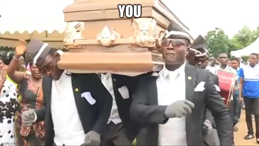 Coffin Dance | YOU | image tagged in coffin dance | made w/ Imgflip meme maker