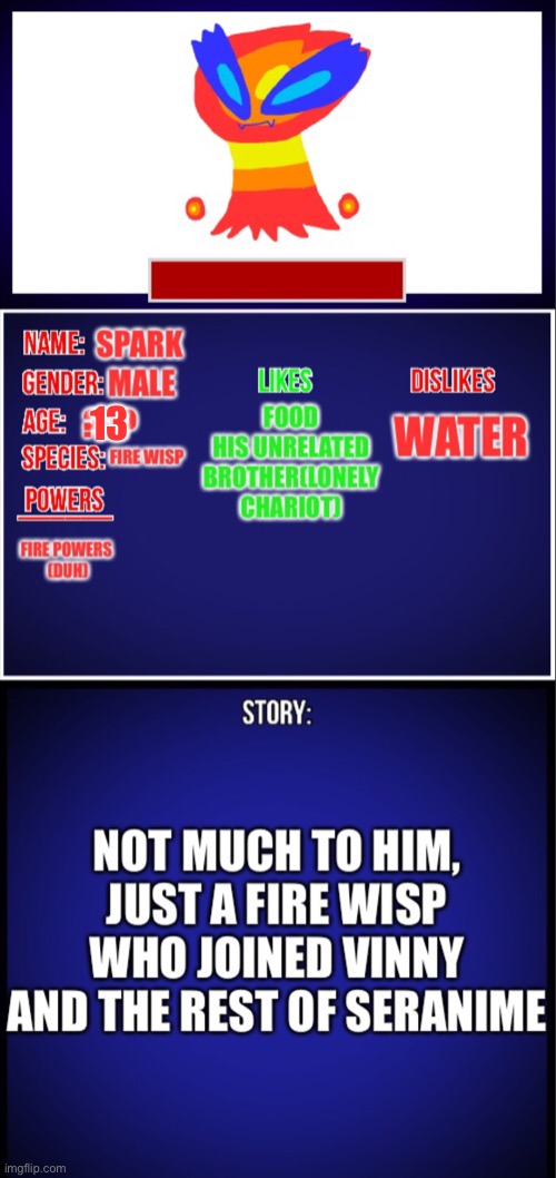 Spark’s bio 60K | 13 | made w/ Imgflip meme maker