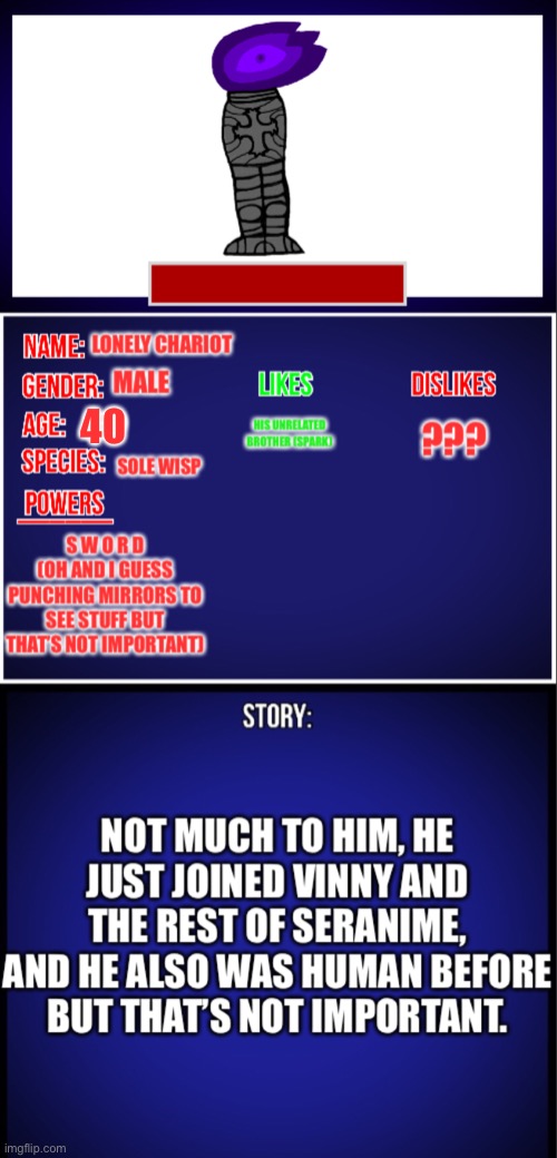 Lonely Chariot bio 60K | 40 | made w/ Imgflip meme maker