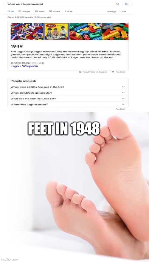 FEET IN 1948 | image tagged in blank white template | made w/ Imgflip meme maker