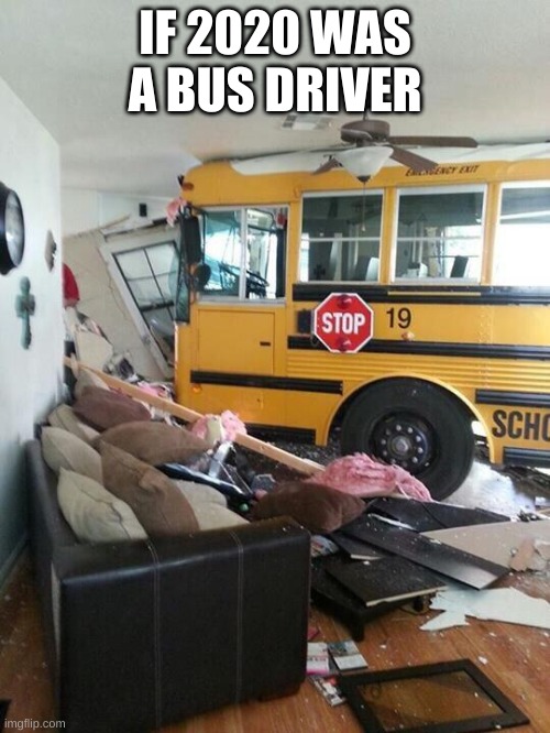 School | IF 2020 WAS A BUS DRIVER | image tagged in school | made w/ Imgflip meme maker