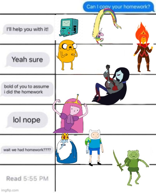 Can i copy your homework adventure time | image tagged in can i copy your homework,adventure time,funny | made w/ Imgflip meme maker