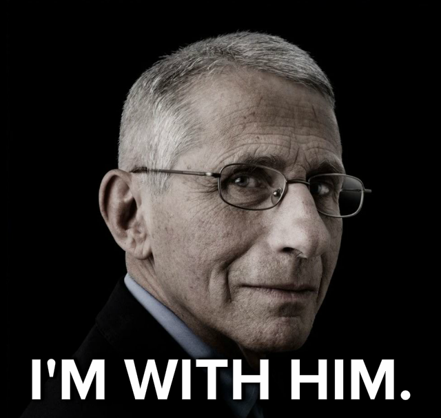 High Quality Dr. Fauci I'm With Him Blank Meme Template