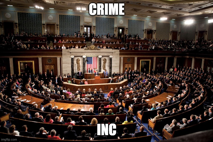 Crime Inc | CRIME; INC | image tagged in criminals,stupid criminals | made w/ Imgflip meme maker