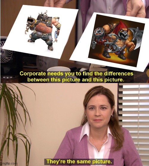 Roadhog Hero Wars Cleaver Meme | image tagged in memes,they're the same picture | made w/ Imgflip meme maker