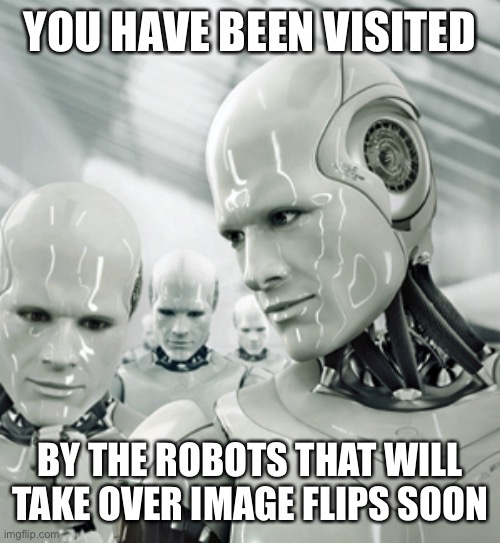 Robots Meme | YOU HAVE BEEN VISITED; BY THE ROBOTS THAT WILL TAKE OVER IMAGE FLIPS SOON | image tagged in memes,robots | made w/ Imgflip meme maker