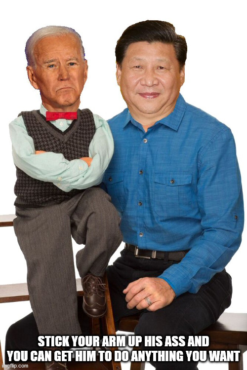 Biden | STICK YOUR ARM UP HIS ASS AND YOU CAN GET HIM TO DO ANYTHING YOU WANT | image tagged in biden | made w/ Imgflip meme maker