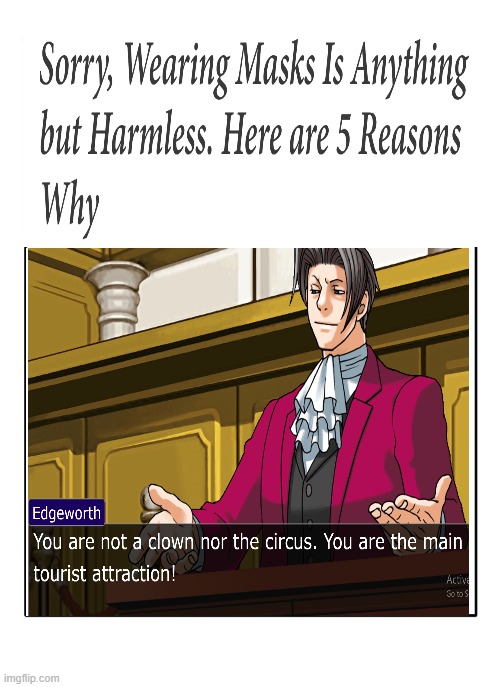 Objection! Edgeworth is right! | image tagged in roasted,roast | made w/ Imgflip meme maker