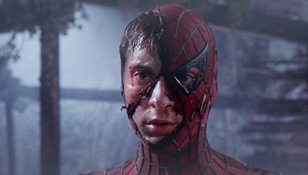 Spiderman mask ripped Blank Meme Template