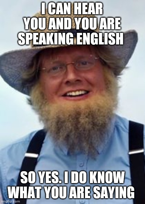 Letterkenny Noah Dyck | I CAN HEAR YOU AND YOU ARE SPEAKING ENGLISH; SO YES. I DO KNOW WHAT YOU ARE SAYING | image tagged in letterkenny noah dyck | made w/ Imgflip meme maker