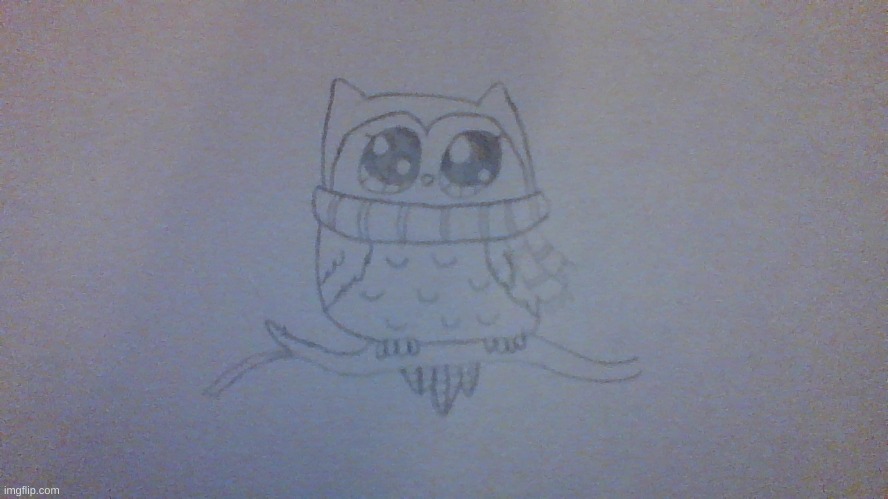 my very ugly drawing of my fall owl (first time posting in the drawing stream and first time drawing an owl) | image tagged in ugly,owl,drawings | made w/ Imgflip meme maker