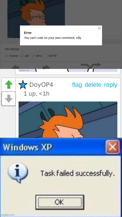 Error         I think not | image tagged in windows xp,error,yeah right | made w/ Imgflip meme maker