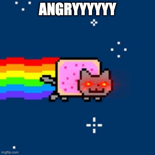 angry boi |  ANGRYYYYYY | image tagged in nyan cat | made w/ Imgflip meme maker