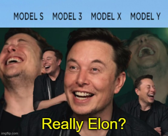 S3XY | Really Elon? | image tagged in elon musk laughing | made w/ Imgflip meme maker