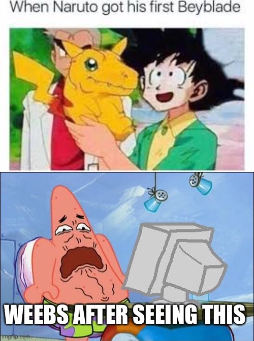 Something isn’t right | WEEBS AFTER SEEING THIS | image tagged in patrick star cringing,animeme,funny | made w/ Imgflip meme maker
