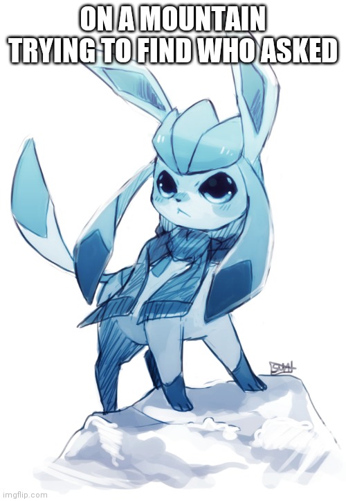 High Quality Glaceon who asked Blank Meme Template