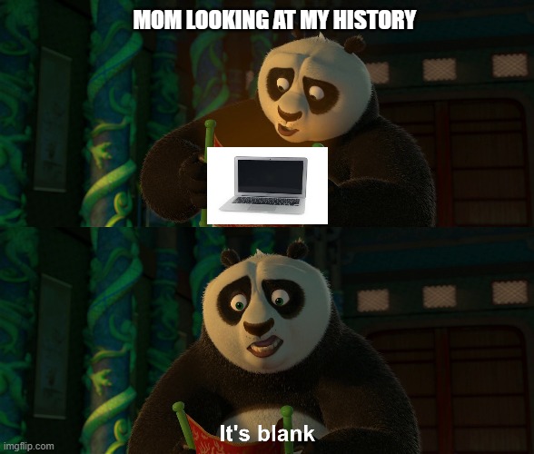 History,Really? | MOM LOOKING AT MY HISTORY | image tagged in kung fu panda,scroll,history,mom,computer,panda | made w/ Imgflip meme maker