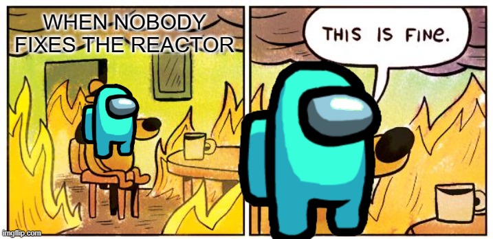 This Is Fine | WHEN NOBODY FIXES THE REACTOR | image tagged in memes,this is fine | made w/ Imgflip meme maker