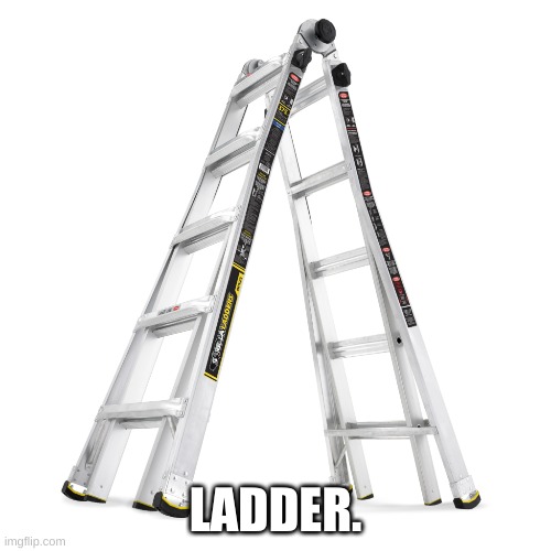 Ladder | LADDER. | image tagged in ladder | made w/ Imgflip meme maker