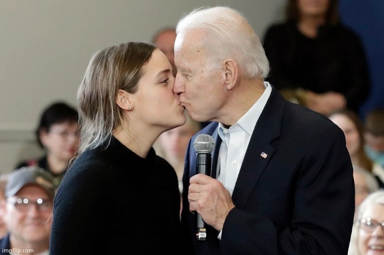 Biden Kiss Racist | image tagged in biden kiss racist | made w/ Imgflip meme maker
