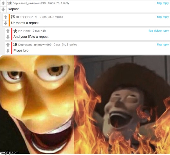 image tagged in satanic woody | made w/ Imgflip meme maker