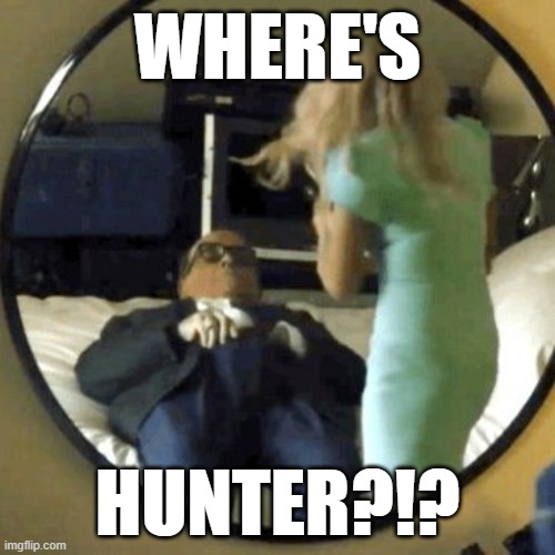 Where's Hunter? | WHERE'S; HUNTER?!? | image tagged in rudy giuliani,russian collusion | made w/ Imgflip meme maker