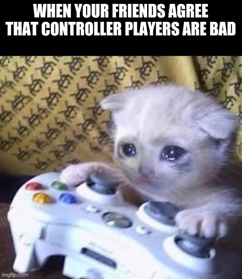 thatsa controlla playa! - fAzE jArViS | WHEN YOUR FRIENDS AGREE THAT CONTROLLER PLAYERS ARE BAD | image tagged in online gaming | made w/ Imgflip meme maker