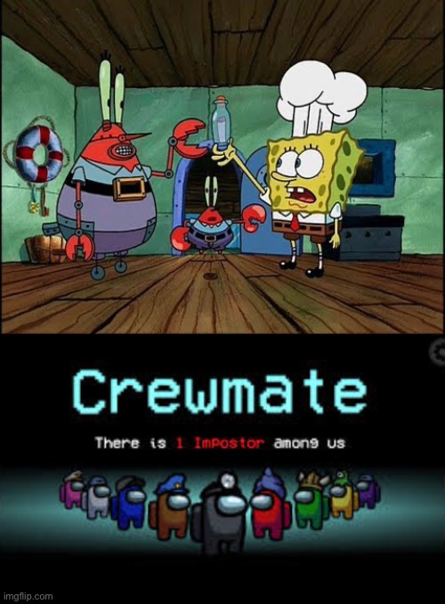 Say ravioli if you remember this episode | image tagged in there is 1 imposter among us,spongebob | made w/ Imgflip meme maker