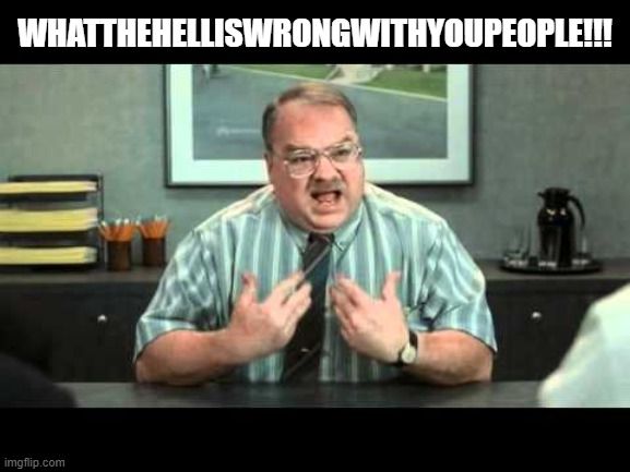 What the hell is wrong with you people | WHATTHEHELLISWRONGWITHYOUPEOPLE!!! | image tagged in what the hell is wrong with you people | made w/ Imgflip meme maker