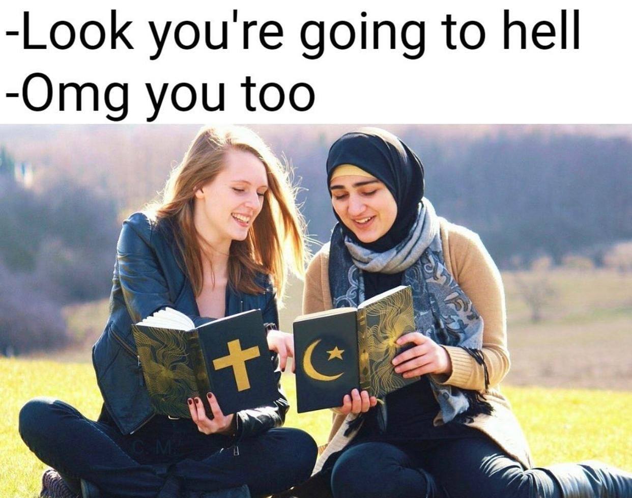 Look you're going to hell Blank Meme Template