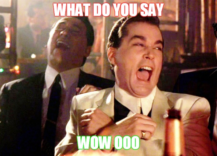 Good Fellas Hilarious | WHAT DO YOU SAY; WOW OOO | image tagged in memes,good fellas hilarious | made w/ Imgflip meme maker