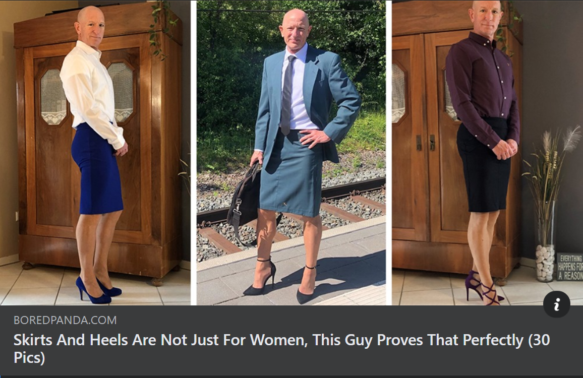 Skirts and heels are not just for women Blank Meme Template