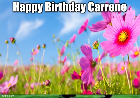 Happy Birthday Carrene | image tagged in happy birthday | made w/ Imgflip meme maker