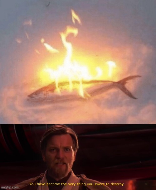 "Fire" fish | image tagged in you have become the very thing you swore to destroy,funny,fish,fire,wtf | made w/ Imgflip meme maker