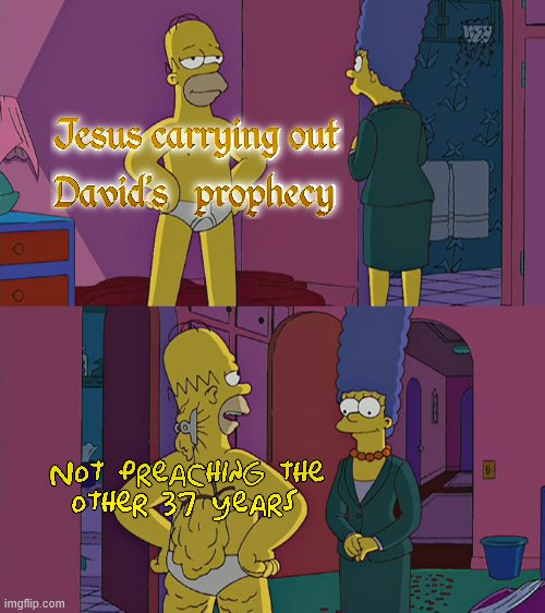 Denying AhnsahngHong as Christ comes with a price, you'd be trying to tell me that the rest of the prophecy doesn't matter | image tagged in homer simpson's back fat,jesus,bible,holy bible,god,christianity | made w/ Imgflip meme maker