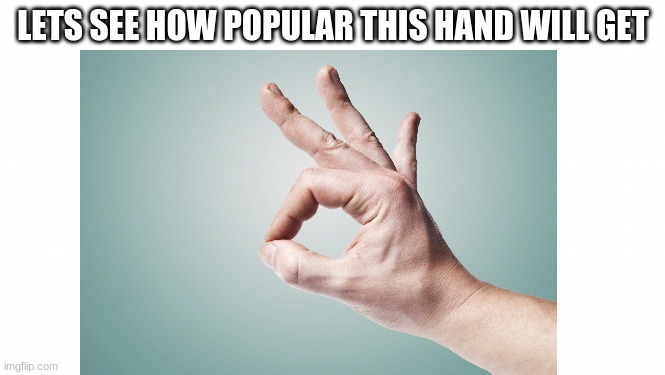 Hand | LETS SEE HOW POPULAR THIS HAND WILL GET | image tagged in hand,popular,front page | made w/ Imgflip meme maker